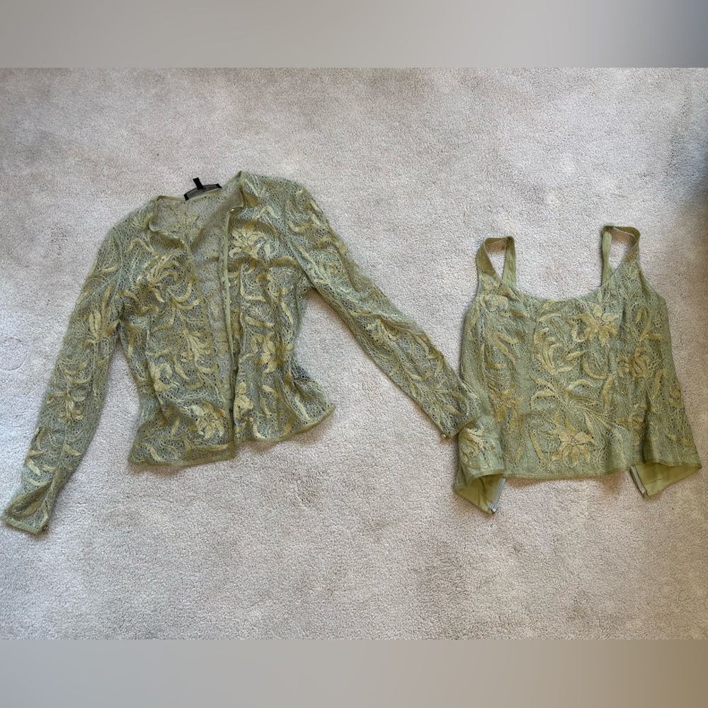 Matching top set (cardigan and tank top )
